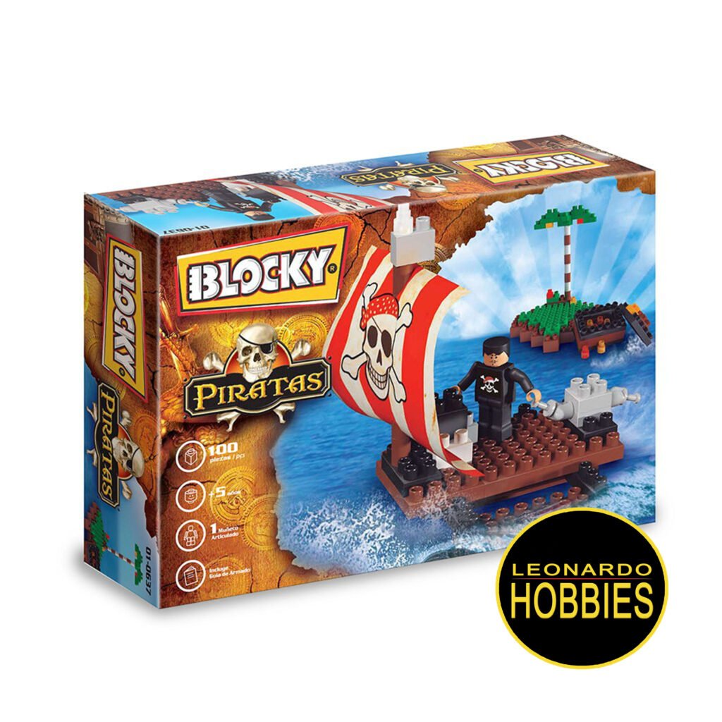 Set Balsa Pirata Piezas Blocky Leonardo Hobbies