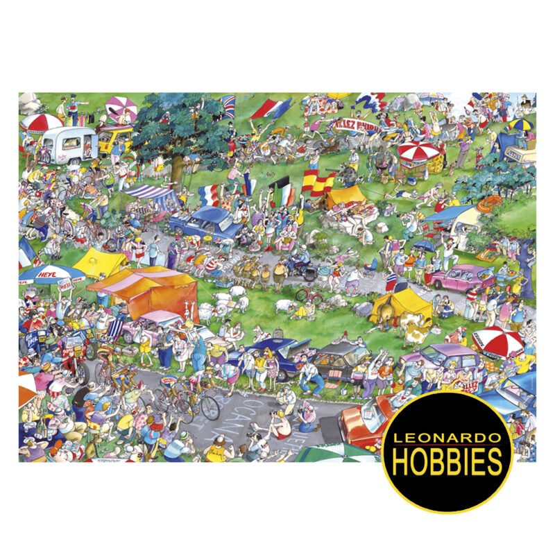 LEONARDOHOBBIES,PUZZLES,ROSARIO,ROMPECABEZAS,HEYE,CARICATURAS,DIVERTIDOS,COMICS,ROSARIO,ARGENTINA,ROMPECABEZAS TRIANGULARES,Cycle Race, Blachon, de 1000 piezas Heye 29888