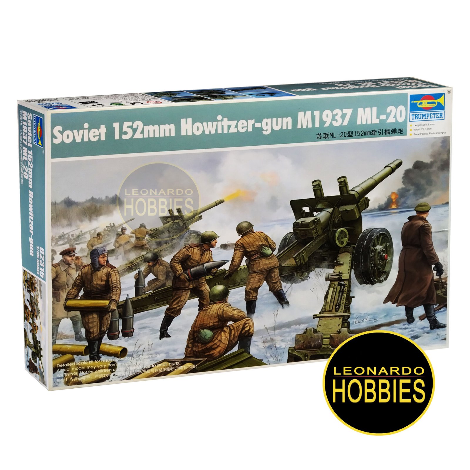 Soviet 152mm Howitzer Gun M1937 ML-20 Escala 1/35 Trumpeter 02315