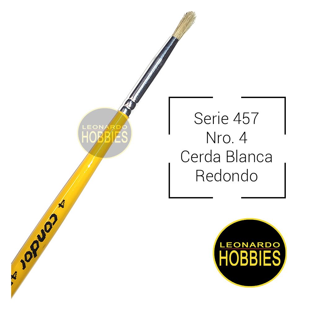 Pincel Chato N° 6 – Pelo Especial de Oreja de Buey Condor Serie 421-6 –  Leonardo Hobbies
