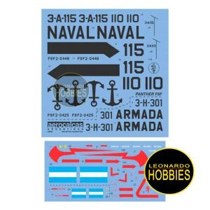 Panther F9F Naval & UH-1H Infantería de Marina Escala 1/48 AeroCalcas 48005