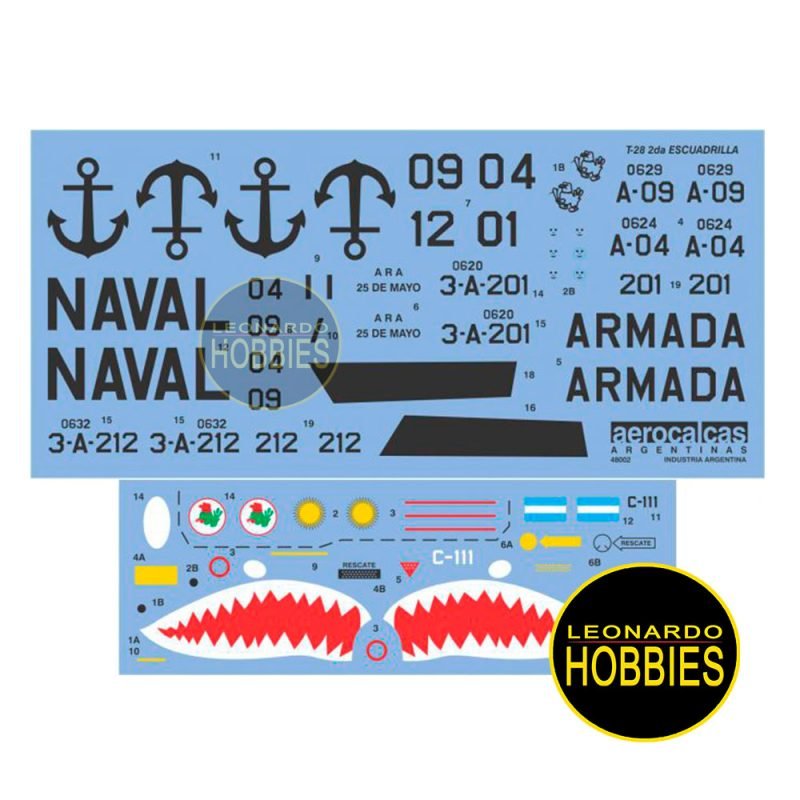 Sabre F-86F & T-28 2da Escuadrilla Aeronaval Escala 1/48 AeroCalcas 48002