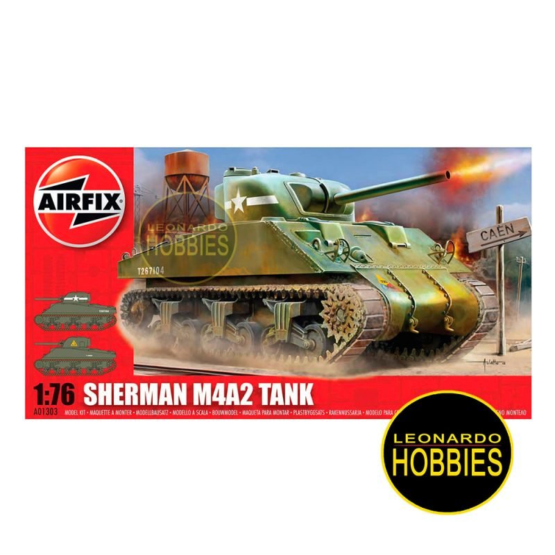 Sherman M4A2 Tank Escala 1/76 Airfix 01303